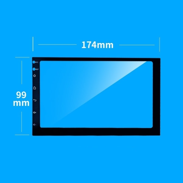 Hærdet glas Car Navigation Screen Protector med Carbon Fiber Black Border S
