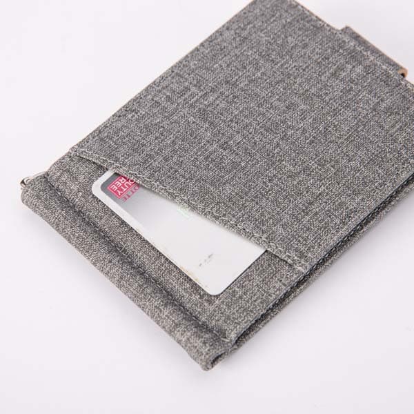 Stilren Linne Bifold Plånbok för Män - Kompakt Design Grey Grey