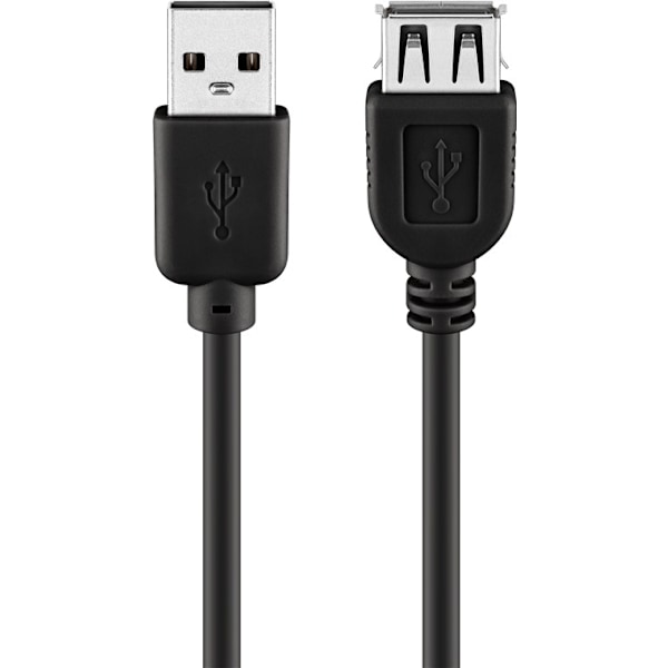 USB-A-förlängningskabel, 3 m, svart