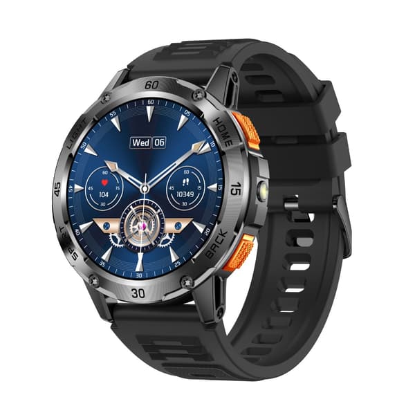 Multifunktionell Smartwatch med Hälsoövervakning och Bluetooth-samtal, kompatibel med Android & iOS Black Black