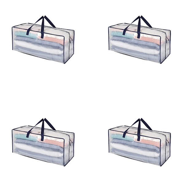 Gennemsigtig PP vævet flyttepose 4-pakke 4-pack