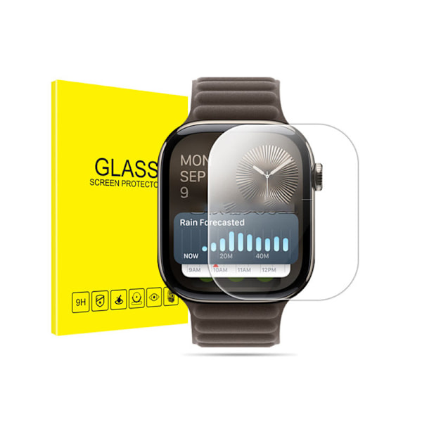 Apple Watch Series 10 3D buet fuldklisterfilm (2 stk.) - Sort 46 mm