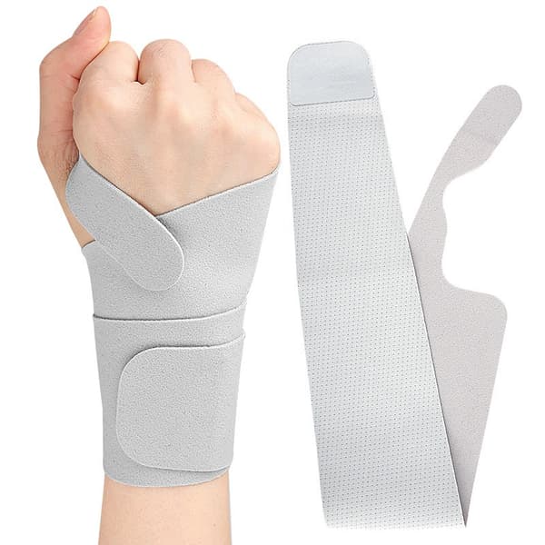 Tumbkompression Handledsstöd Rem - Justerbart Tumbstabiliseringsskydd för Smärtlindring Grey Grey