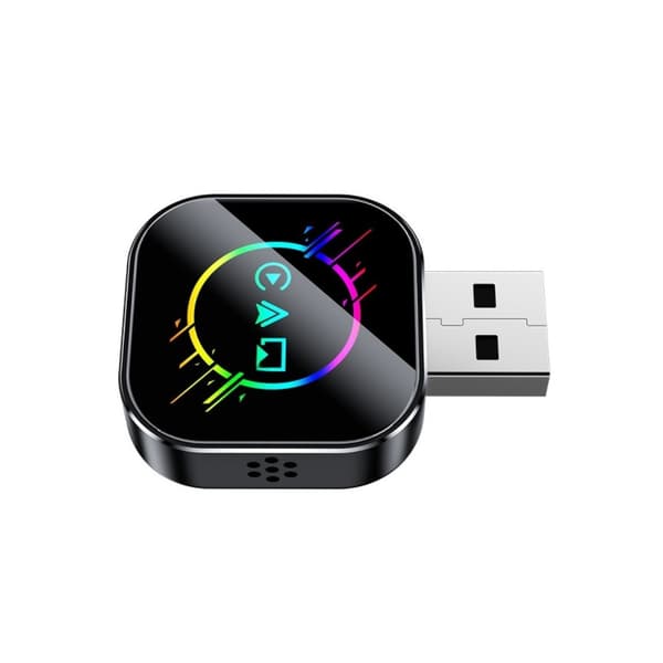 Wireless CarPlay/Android Auto/Mirror Link Box Q1AS - Svart Meteor Streaming Färg Metall+Glas 3-i-1 Adapter