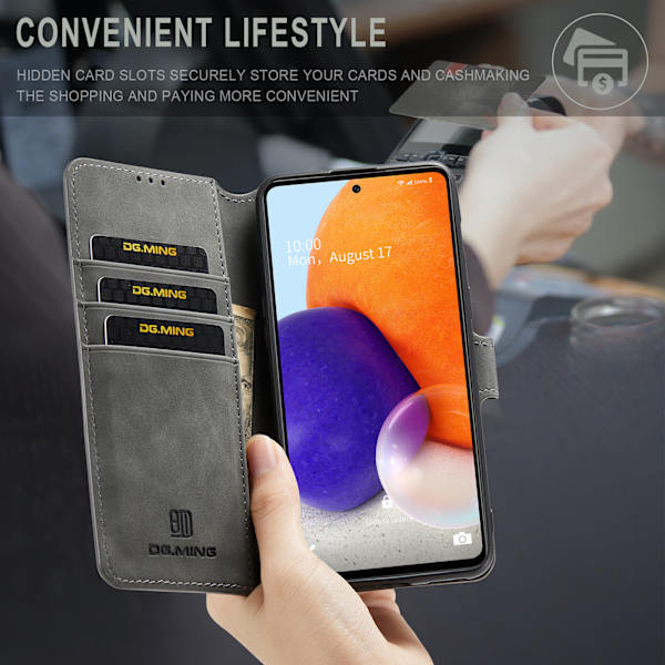 Flip Folio Fodral med korthållare Kickstand Skyddsfodral för iPhone iPhone 13 Mini Grå