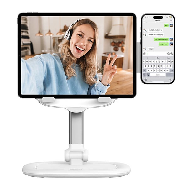 Tabletti-/puhelinteline Baseus Seashell -sarjan valkoinen