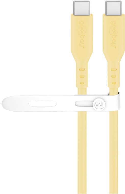 USB-C™-silikonikaapeli, 1,5 m, keltainen