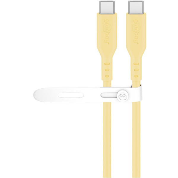 USB-C™-silikonkabel, 1,5 m, gul