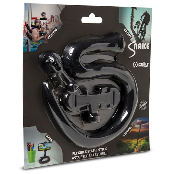 Snake Flexibel selfie-stick Svart