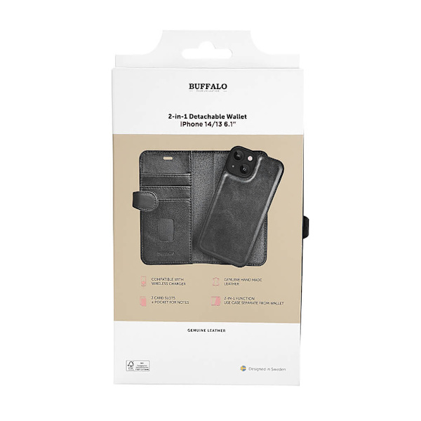 Mobilfodral 2-i-1 3 Kortfack Svart - iPhone 13/14