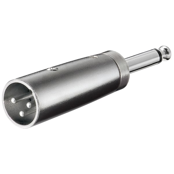 Goobay XLR-adapter, AUX-jack 6,35 mm monoplugg till XLR-plugg