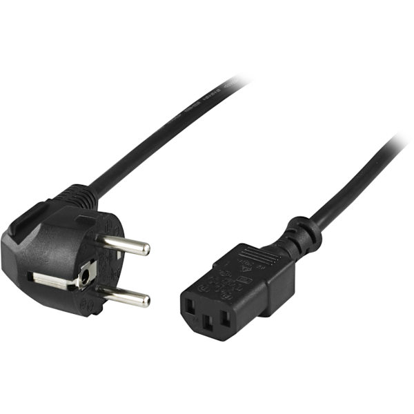 Device cable PC wall angled CEE 7/7 & IEC C13 10m