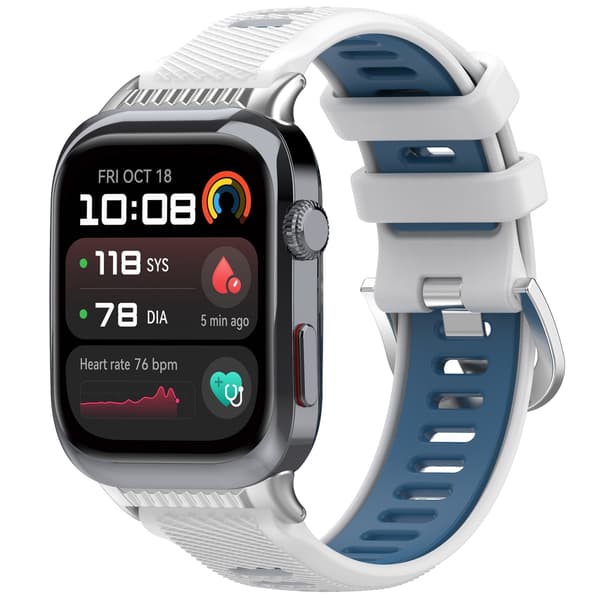 Silikoninen kellonranneke Huawei Watch D2:lle White + Blue White + Blue