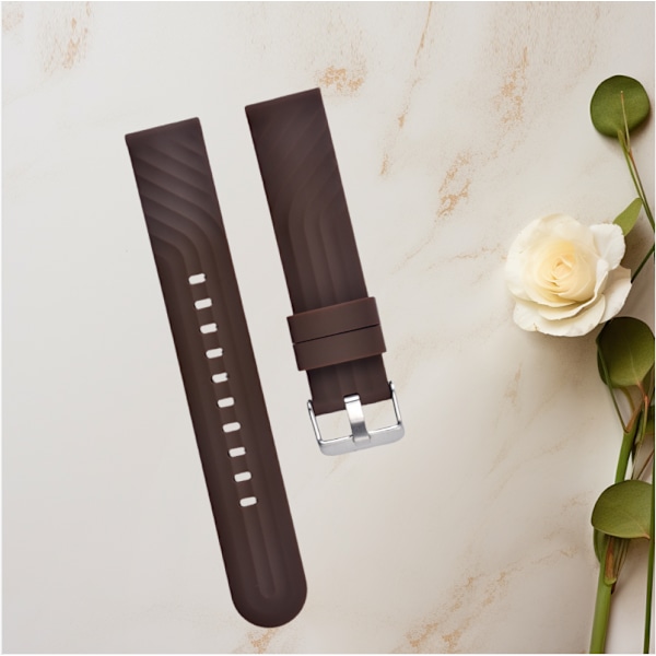 Silikonarmband för Huawei GT3 & iWatch 4 Brun 22 mm