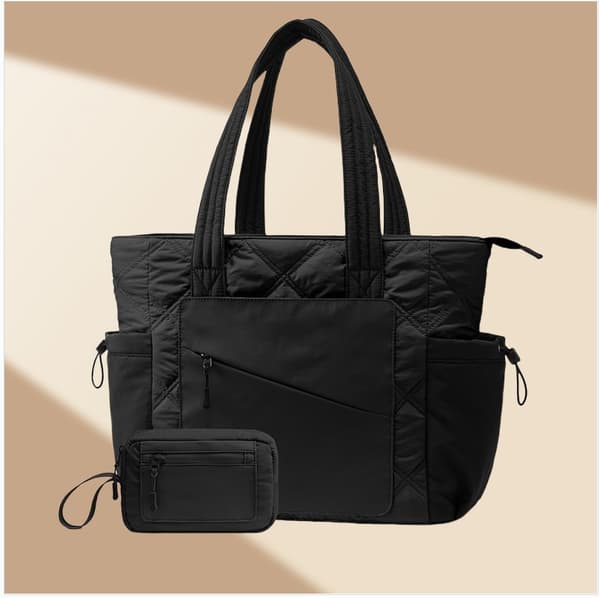 Stilfuld nylon taske til kvinder - Rejse & Arbejde Black Black