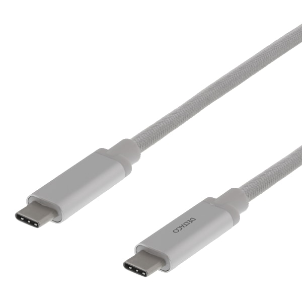 USB-C to USB-C cable, 1m, 60W USB PD, 10 Gbps, silver