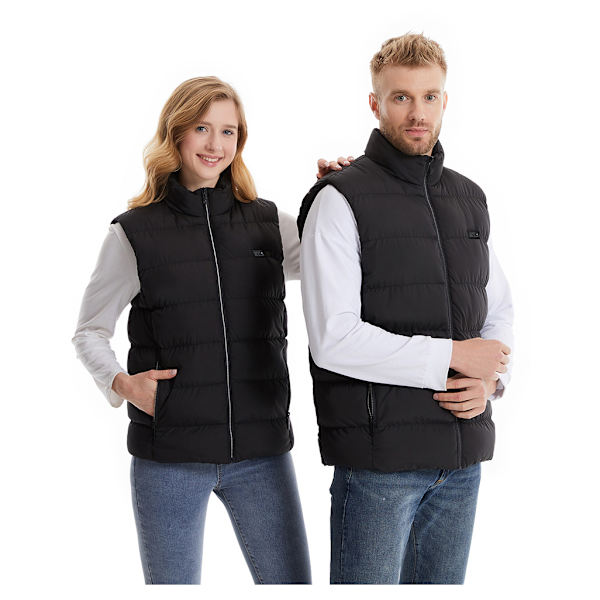 Värmeväst med 9 värmezoner Svart 4XL