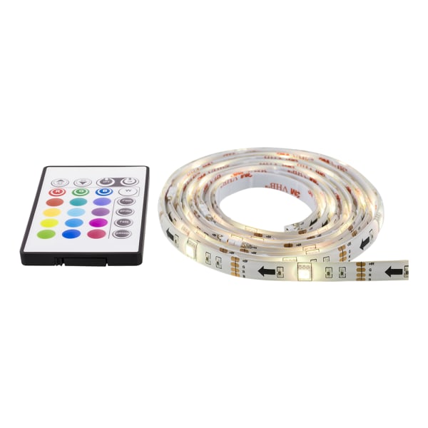 LED strip 2x50cm 4 modes 12 colors 16xRGB remote control