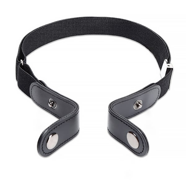 Elastinen vyö ilman solkea (yksi koko) musta Black 2-pack Black 2-pack
