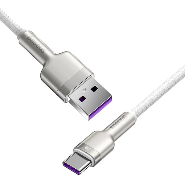 USB-kabel för USB-C Baseus Cafule, 66W, 1m (vit)