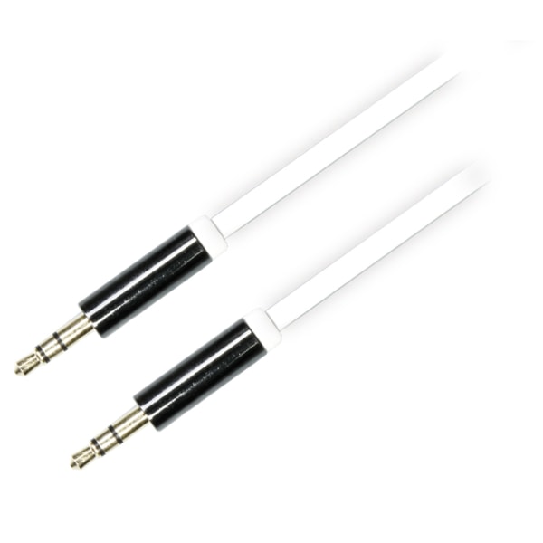 deltaco Audio Cable, 3.5mm male to 3.5mm male, 0.5m, white