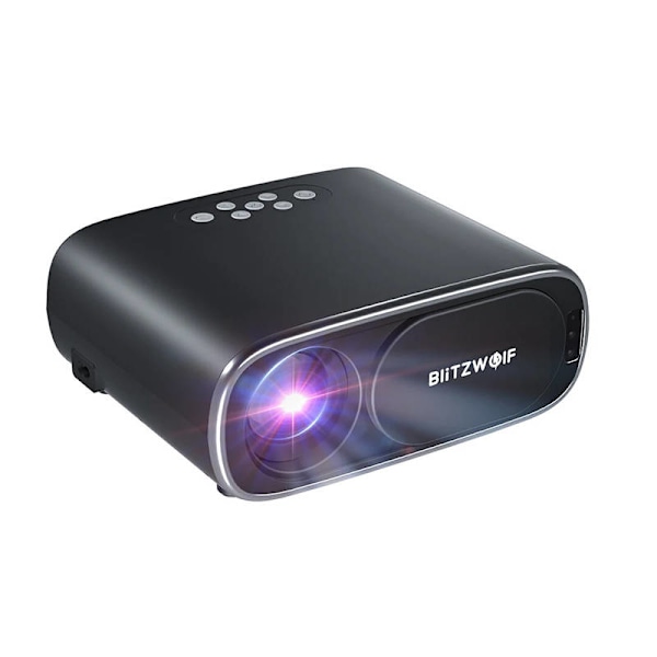 BlitzWolf BW-V4 1080p LED-beamer/projektor, Wi-Fi + Bluetooth (svart)