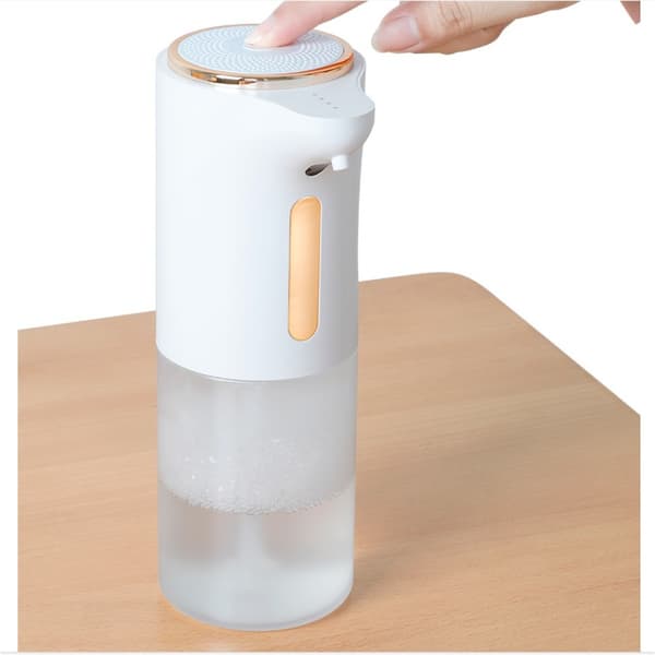 Smart Sensor Skumsæbedispenser - Berøringsfri Automatisk Håndsprit med Temperatur- og Strømdisplay White White