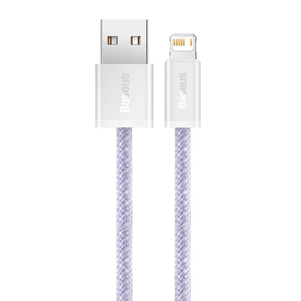 USB-kaapeli Lightning Baseus Dynamic 2 -sarjalle, 2,4 A, 1 m (violetti)
