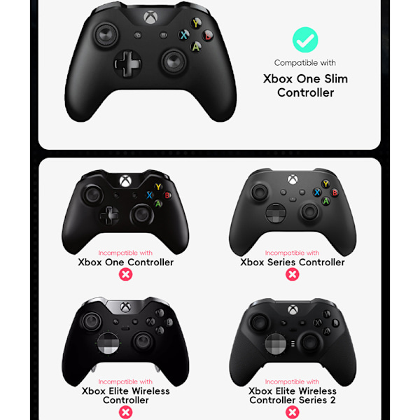 Svart skyddande skal för Xbox One Slim Controller