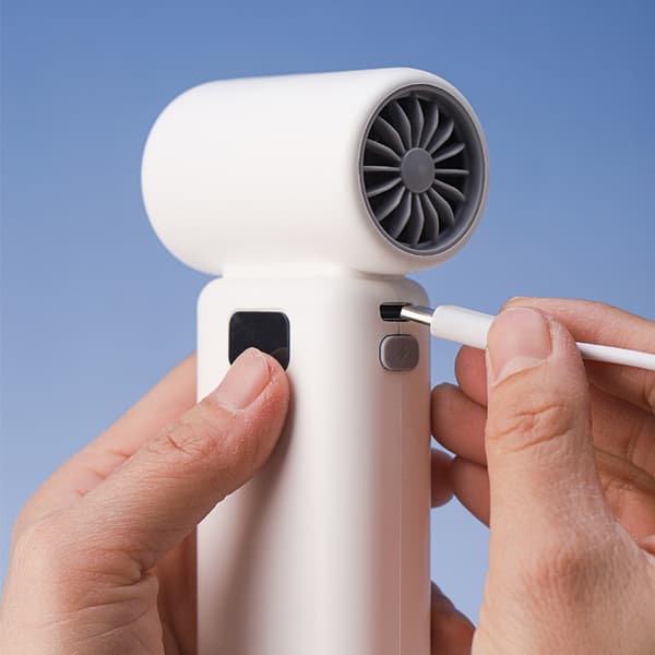 Håndholdt ventilator: Bærbar køling med LED-display White White