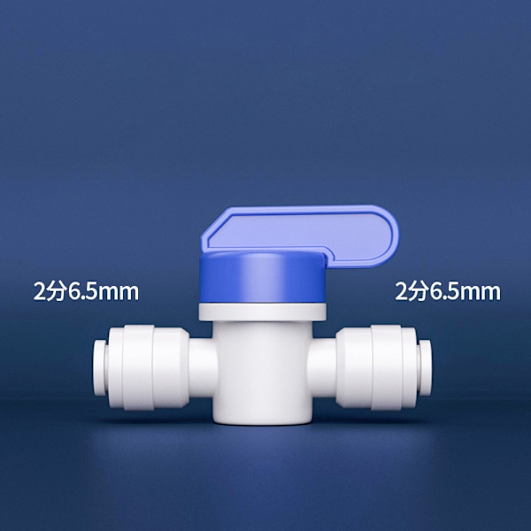 10 kpl pikaliitinsarja - 2-tiepalloventtiili (sininen kahva)
