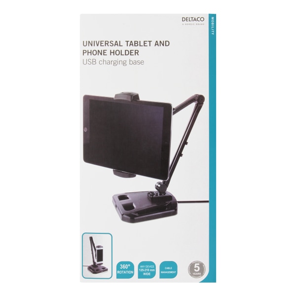 Smartphone & tablet stand with suction cup, 4"-12.9"
