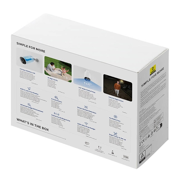 Baseus B1 2k utomhuskamera (vit)