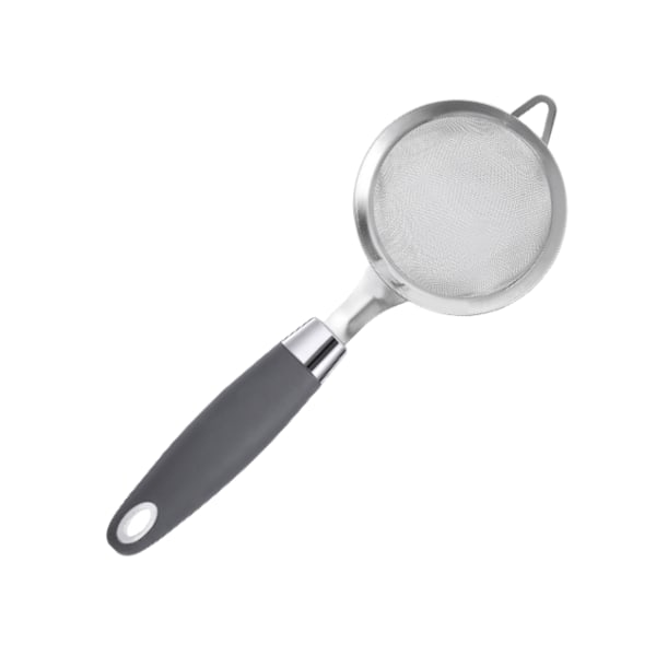 Si af rustfrit stål med gummihåndtag