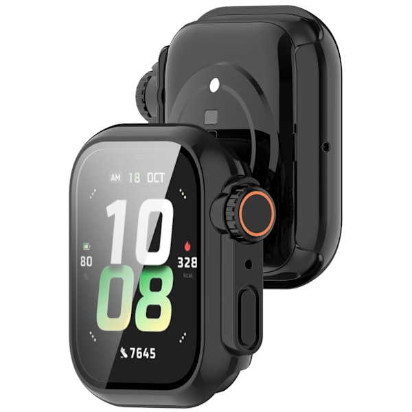 Skyddsfodral till Honor Watch 5 med skärmskydd i härdat glas Svart