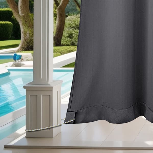 Vattentät präglad utomhusgardin DarkGrey S DarkGrey S