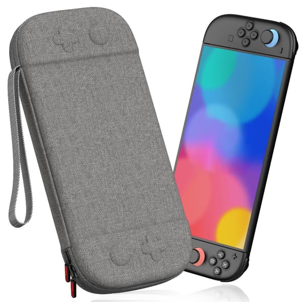 Nintendo Switch 2 Bärväska: Grå Nylon EVA Skyddande Reseförvaringsväska Grey Grey