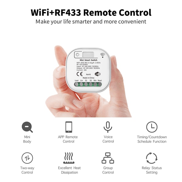 Smart WiFi kontrolkontaktsæt