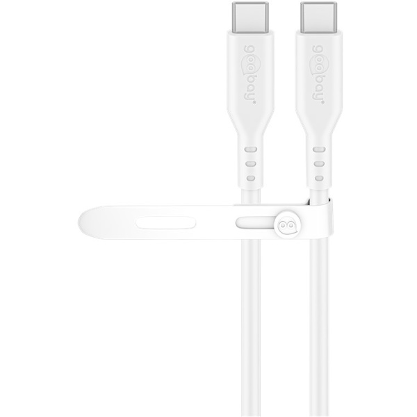 USB-C™-silikonikaapeli, 1,5 m, valkoinen