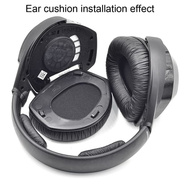 Ersättande Öronkuddar i Konstläder - för Sennheiser Black Black