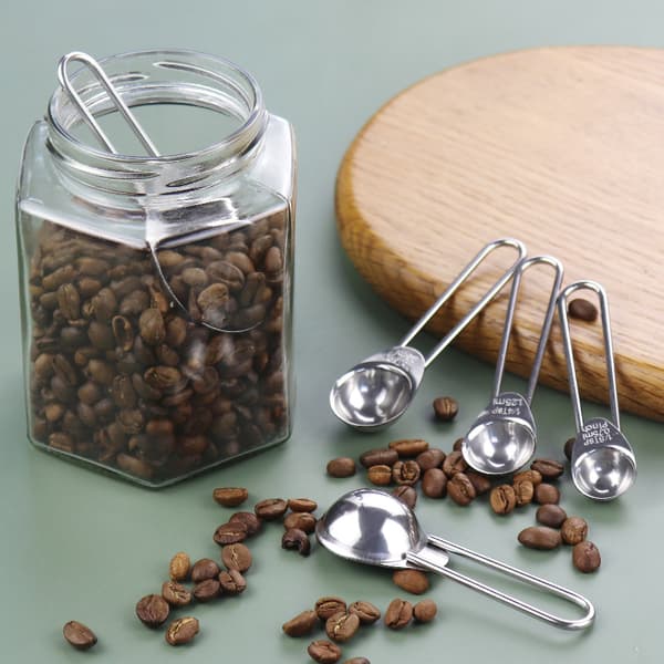 5 förpackningar Måttkopp sked set för bakning matlagning 15/5/2,5/1,25/0,75 ml