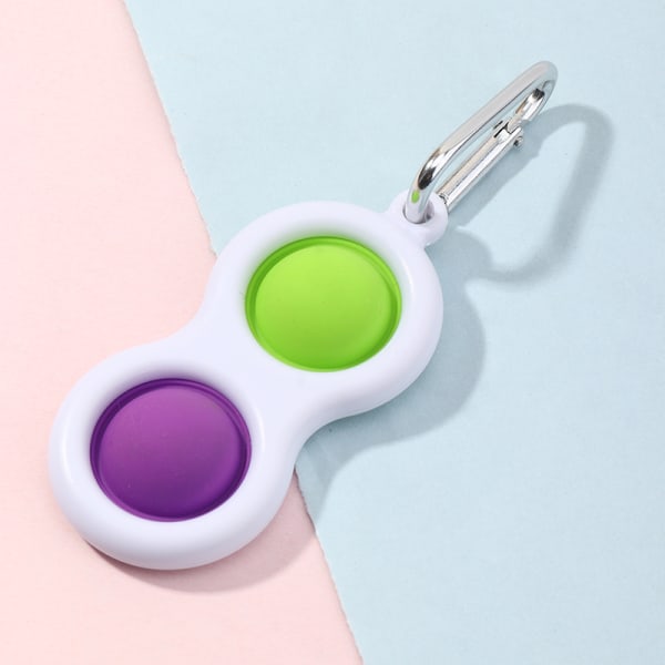 Pop it Fidget -lelu, jossa on 2 kuplaa vihreä/violetti