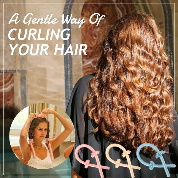 Curling kit - Locka håret utan värme Ljusbeige