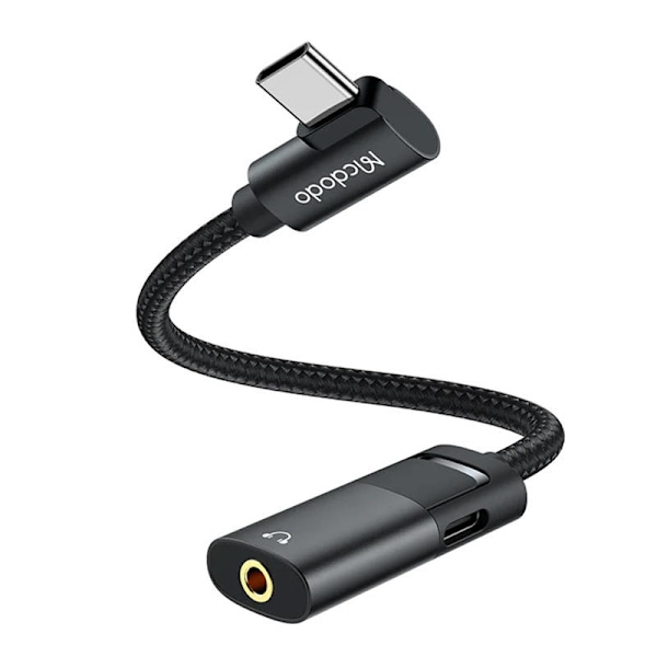 USB-C-AUX-minijakki 3,5 mm + USB-C-sovitin, Mcdodo CA-1880 (musta)