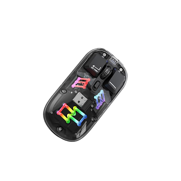 Trådløs mus - 2,4G + Bluetooth - Blæk Sort