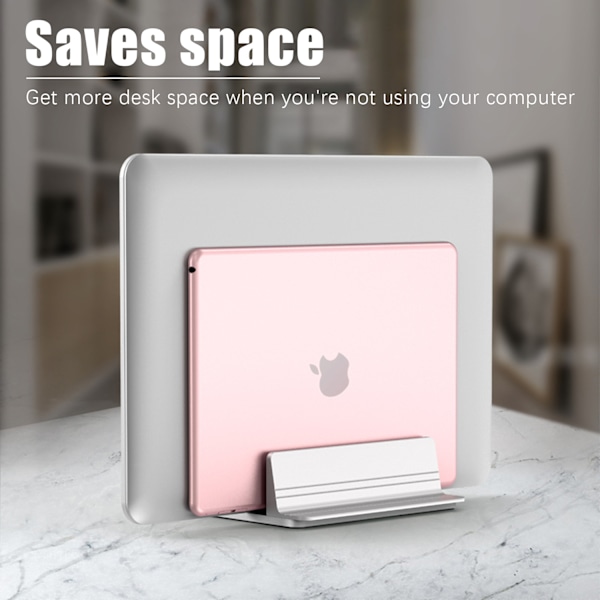Justerbart vertikalt ställ för laptop Svart