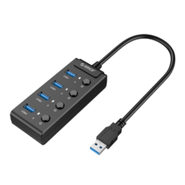 Orico USB 3.0. Hub med omkopplare, 4x USB (svart)