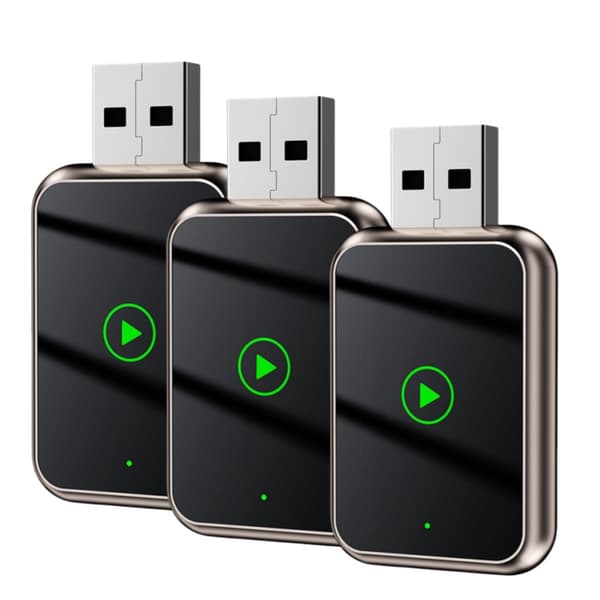 Smart Carplay & Android Auto Trådlös Adapter Box - 2-i-1 USB-dongel för Sömlös Smartphone Integration Champagne Champagne