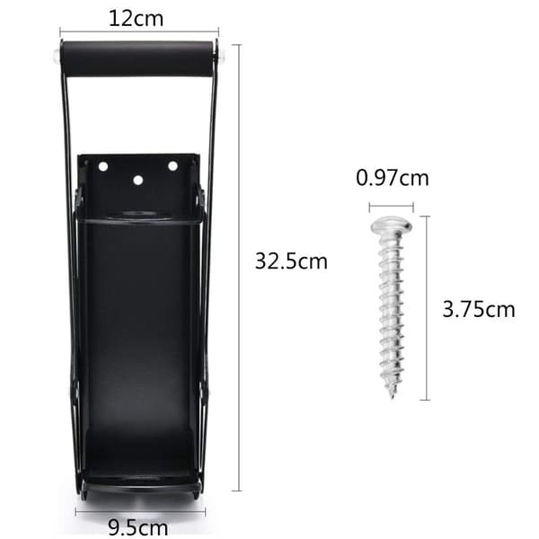 Vægmonteret dåseknuser til aluminiumsdåser Black Black