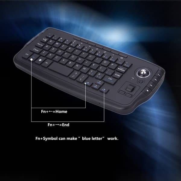 Mini trådlöst tangentbord med styrkula mus combo